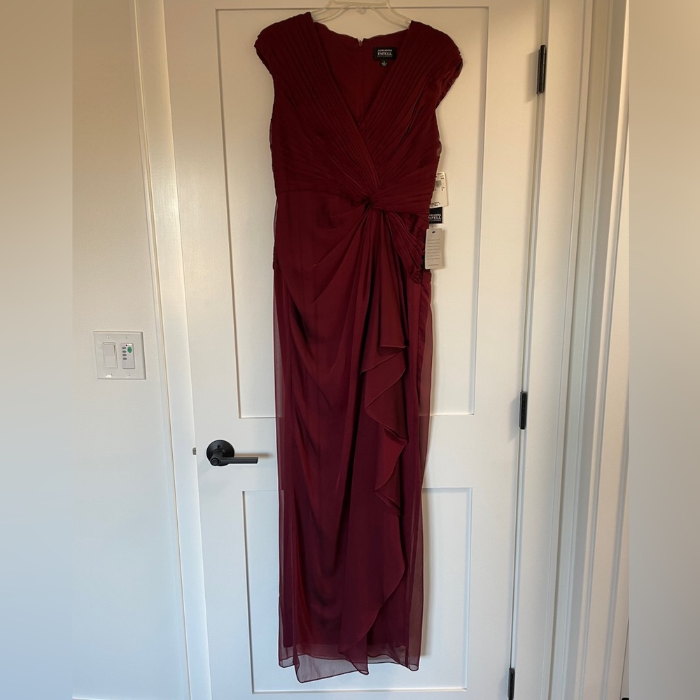 NWT Adrianna Papell Draped Ballgown - Size:6